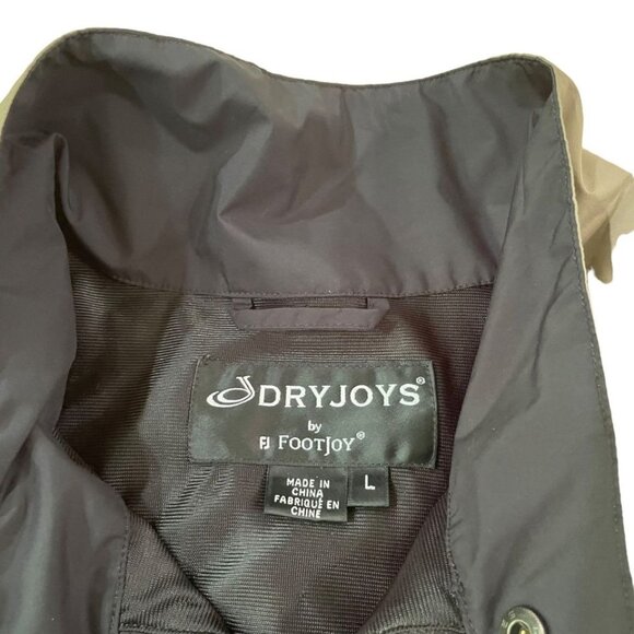 FootJoy DryJoys Windbreaker Men’s Size Large Brown Black Golf Jacket 1/2 Sleeve - Picture 2 of 5